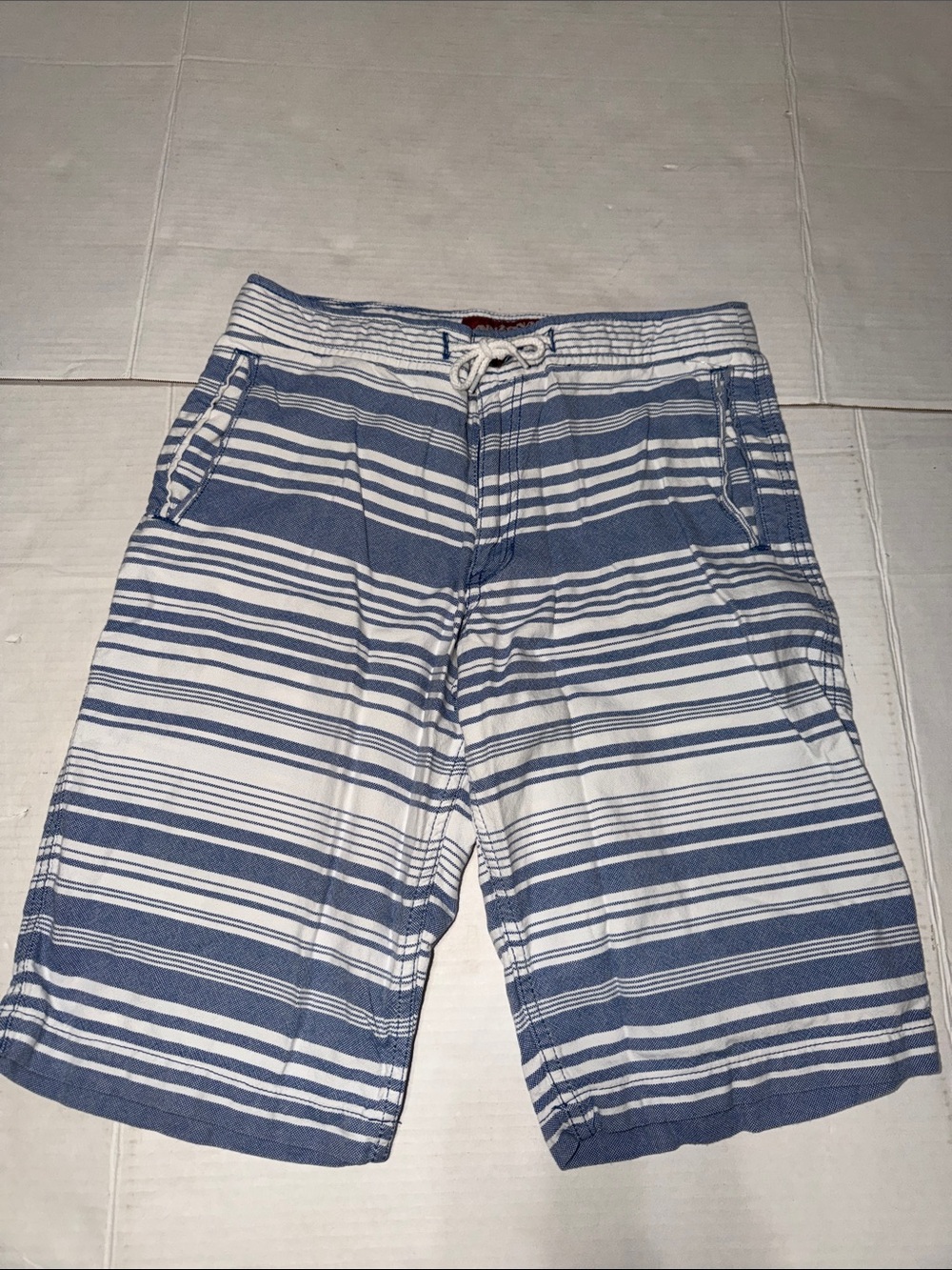Arizona Jean Company Blue and White Striped Hybrid Shorts